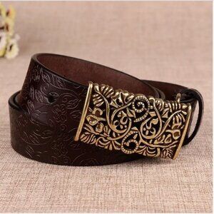 Cowhide Genuine Leather Retro Fashion Belt